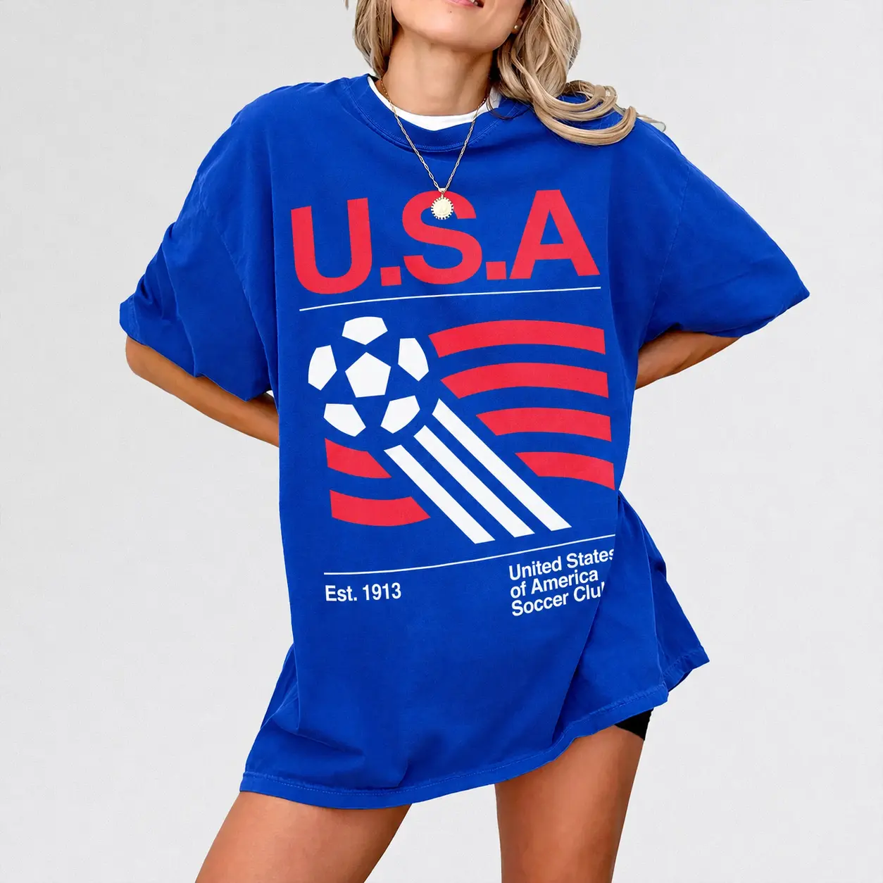 90s United States Soccer Shirt, Retro USA Team Graphic Tee, US Pride Tee