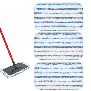 Reusable Washable Flat Mop Pads for Wet Dry Cleaning Hardwood Laminate Tile