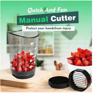 Multi-Functional Chopping Cup, Vegetable Dicer, Slice Dice Cube Cutter, Two-In-One Chop Cup, Chop2cup, Kitchen Tool