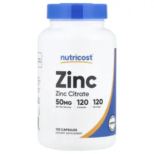 Nutricost Zinc, 50 mg, 120 Capsules