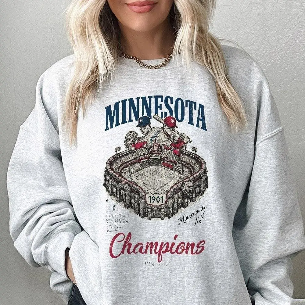 Vintage Minnesota Baseball Shirt, Retro Twins Game Day T-Shirt Comfort Colors, Cozy Oversized Hoodie