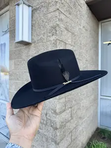 TWINSTONE 4X BLK FELT HAT HORMA SINALOA (COPA CHICA FALDA/BRIM 3.5") Diamante