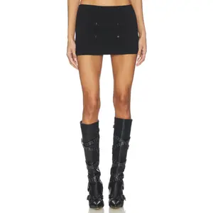 NIIHAI Military Knit Skirt in Black