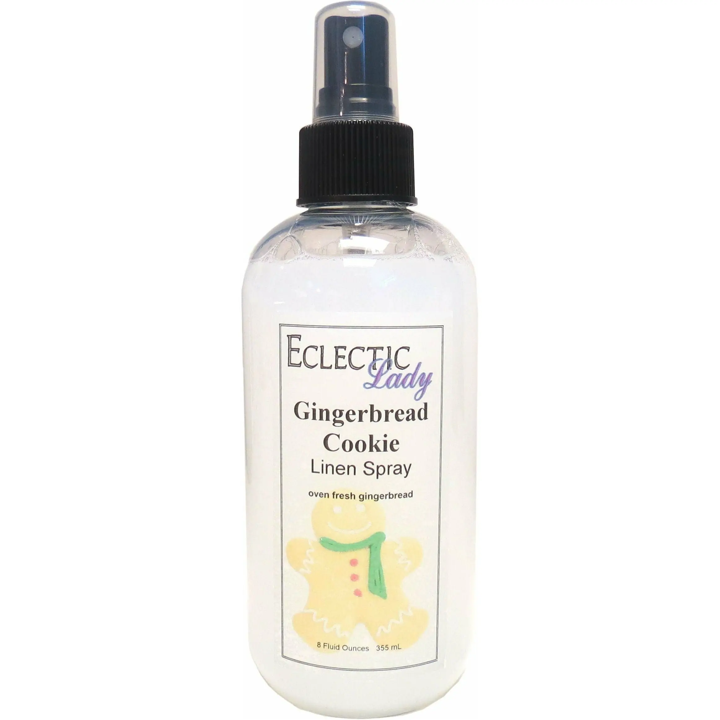 Gingerbread Cookie Linen and Sheet Spray - No Artificial Colors, Parabens, or Preservatives - Long-Lasting Scent for Bed, Fabric & Pillow