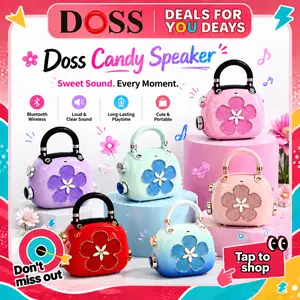 DOSS Candy Cute Mini Portable Bluetooth Speaker - 5W Full-Range Audio, Lightweight Blush Pink Design, Ideal for Gifting & Desk Decoration, Portable Speakers tiktokshopspringglowup,summervibes fathersdaygift