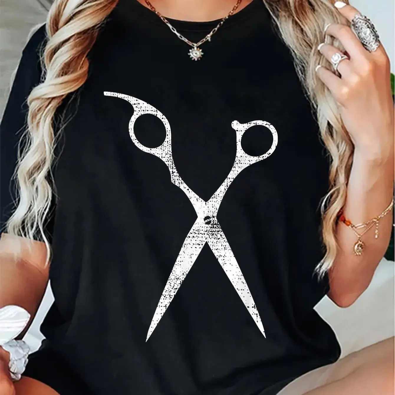 Cotton Vintage Hairdresser Hairstylist Gift T-Shirt Shirt