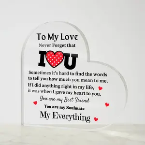 Acrylic Heart Plaque for your Love One