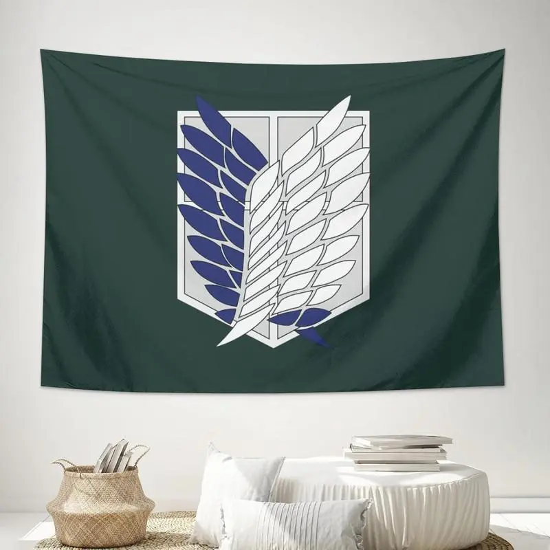 Attack On Titan Scout Regiment Decorative Tapestry, 40x60 Inch Horizontal Flag Anime Prop Tapestry, Holiday Gift for Bedroom Dorm Decor, Home Supplies Wall Hanging, Anime Prop Tapestries tiktokshopbacktoschool