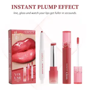 LLip Makeup 3-Piece Set: Lip Liner + Gloss + Lipstick
