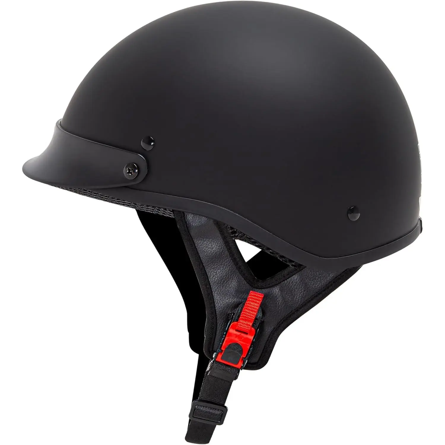 Cartman Cruiser Half-Face Motorcycle Helmet - DOT Approved, ABS Vented Shell, Quick Release Buckles, Ventilation System, Matte Black Graphics, 55-61 cm Fit for Scooters, Outdoor Sports Protection, 55 To 61 Cm