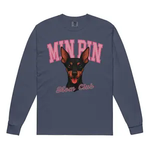 Min Pin Mom Club Long Sleeve Comfort Colors Graphic Shirt