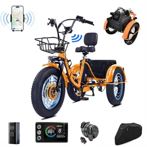 CroSight 2.0 Folding Electric Tricycle for Adults, Peak 1700W 48V, 20x4 Fat Tires, Step-Through, 20Ah Removable Battery, UL 2849, EBike