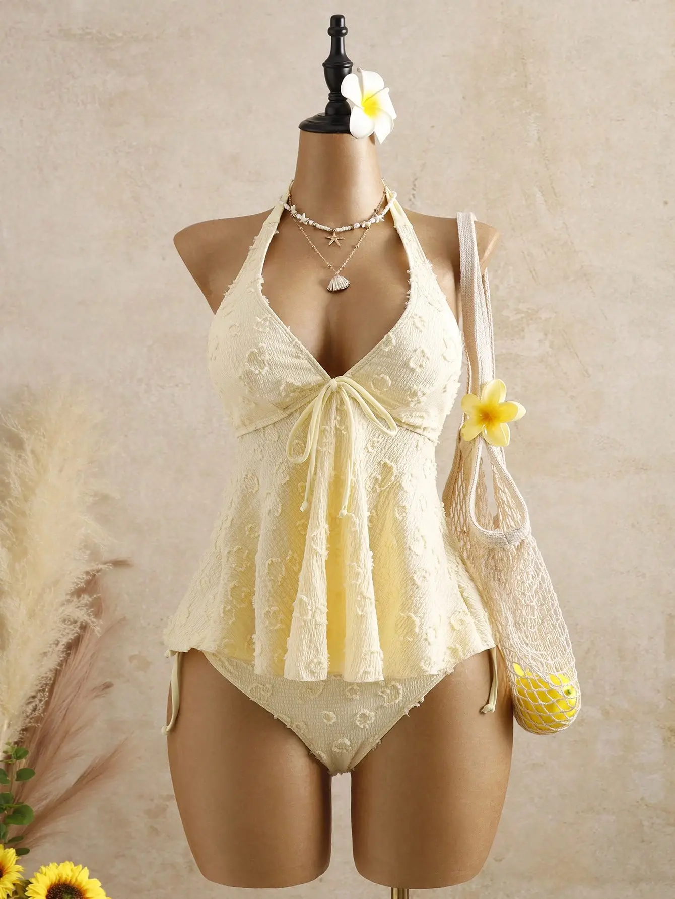 Women's Fashion Two-Piece Tankini Swimsuit