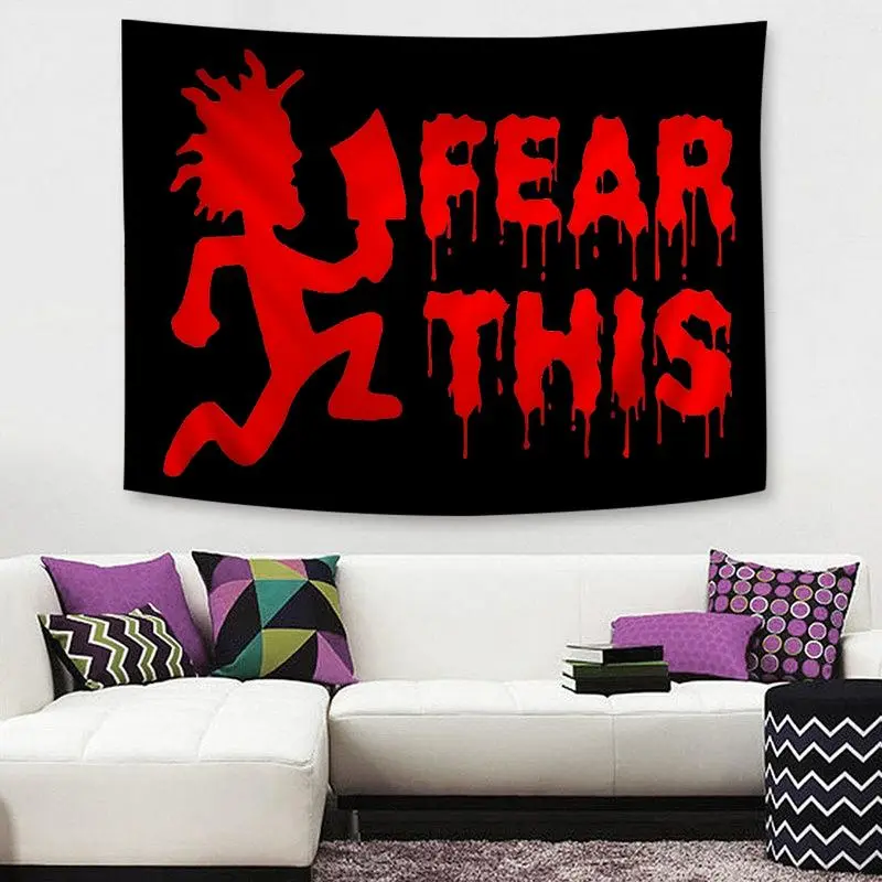 60in x 40in J-Juggalo Icp Bohemian Tapestry - Cheap Hippie Wall Hanging, Home Decor Banner, Valentine's Room Accessory, Decoration Print for Outdoors, Light