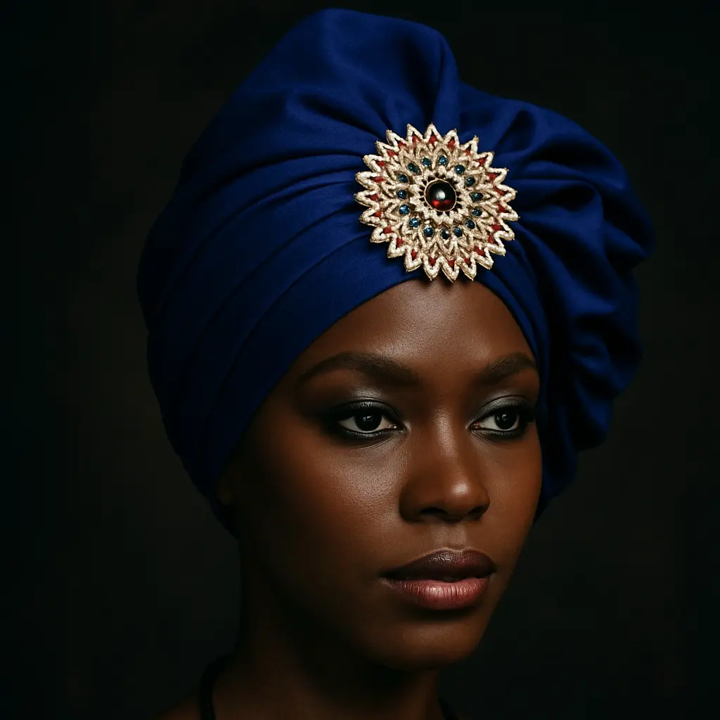 AAEssentials  Side Plated Ladies Turban with brochette