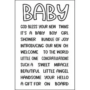 Crafts & Sewing The Stamps of Life Baby Phrase Strips Clear Stamps
