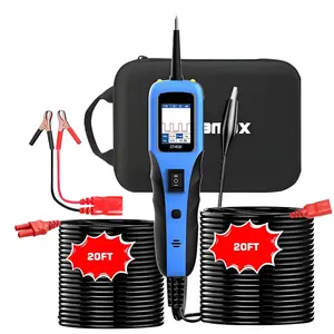 Automotive Power Circuit Probe Tester 12-24V Trailer Light Tester 40FT Cord Resistance&Duty Cycle Digital Multimeter Short&Open Finder Reverse Protection Auto Diode Electrical Diagnostic Kit