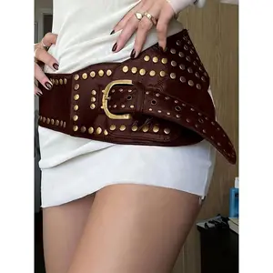 Punk Style Belt with Studs & Buckle, Perfect for Daily Streetwear, Trendy Accessory for Casual, Punk Fashion Belt