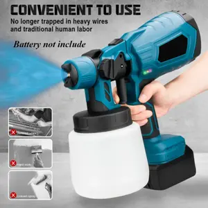 1000ML Cordless Electric Spray Gun For Makita High Power Airless Paint Sprayer