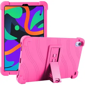 ONN 8 Inch Gen 4 Kids Tablet Case Soft Silicone Cover Shockproof with Stand for ONN Surf 8 Inch 4th Generation Kids Tablet Model 100135923 Protective Casing Red