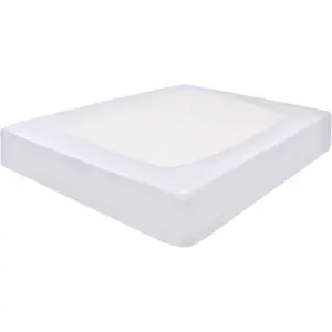 White Box Cover Twin XL Size - 100% Cotton Elastic Wrap Around 4 Sides Fits Twin XL Size Beds, Soft, Washable - Bed Skirt Alternative Bed Frame Cover White