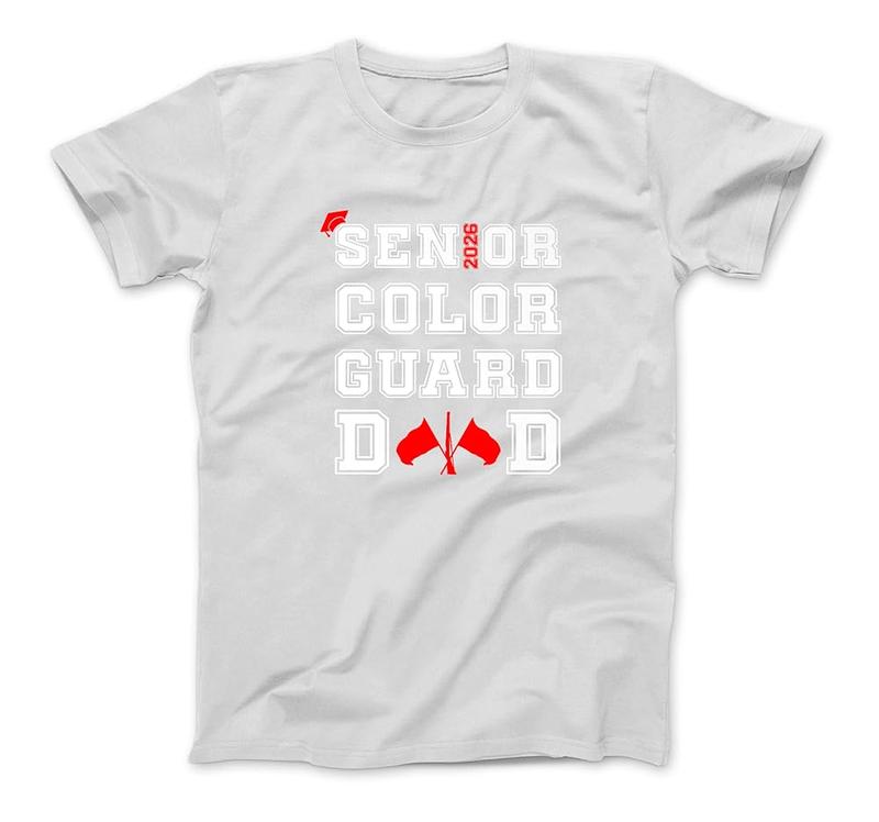 Senior 2026 Color Guard Dad Marching Band Senior Night Red Premium T-Shirt