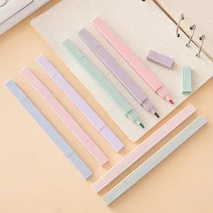12 Soft Color Highlight Markers, Hammer Tip, Non-Drip Ink, Vibrant Drawing Sketching Supplies Set, Perfect Christmas Gift