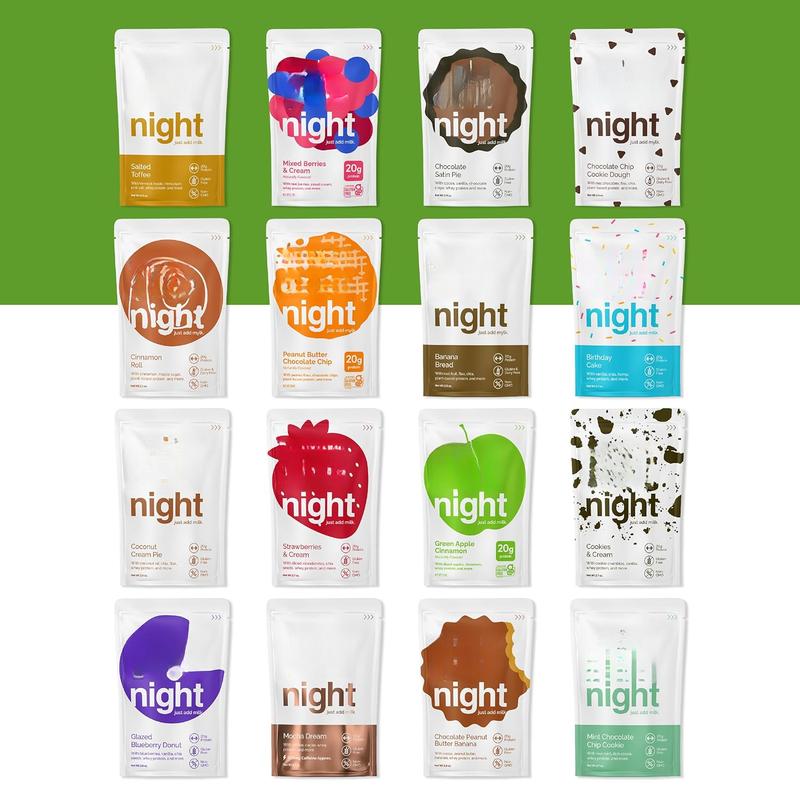 Creamy Overnight Oats Variety (16 + Shaker)  High Protein 5g Fiber, Green Apple Cinnamon  Coconut Cream Pie