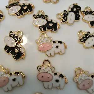 BOGO Metal Cow Charms for DIY Jewelry Making - Pack of 10