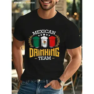 [100% Cotton] Hilarious Mexican Drinking Team T-Shirt – Show Your Pride With The Mexico Flag T-Shirt For Men And Women