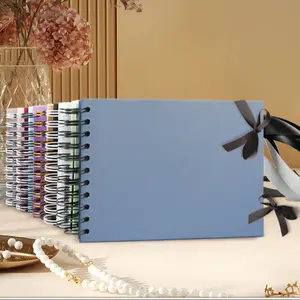 A5 Album Set Scrapbook Creative Bow Doodle Inner Pages Collection Memory Book, Perfect for Photos & Memories, Ideal Gift Idea