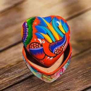 Hand painted clay jewelry holder