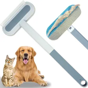 Pet Hair Removal Tool, Reusable, Washable Lint Cleaner for Dog and Cat Hair, Gentle on Furniture, Effective on Carpets, Bedding,Clothing,Pet Hair Remover for Furniture, Cat/Dog Hair Remover with Extra long Handle