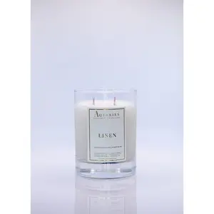 Handpoured Coconut Scented Candle | Linen 36 Hours Lavender Bedroom Sleep-helping