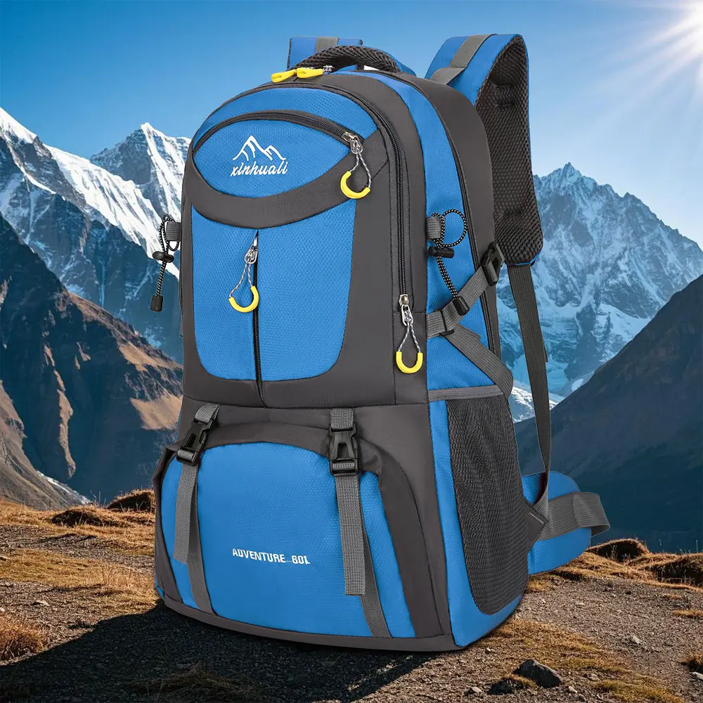 60L Waterproof Travel Backpack Carry On Luggage Backpack Mens Womens Large Capacity Outdoor Rucksack Flight Approved Camping Hiking Backpack Multi Pocket Tactical Weekender Bag Travel Essentials College School Backpack Aesthetic Festival Gift