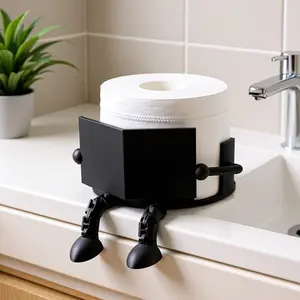3D Printed Toilet Paper Holder Stand, Creative Roll Dispenser Organizer, Durable & Stylish Bathroom Accessory, Easy Install Design