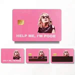 Help Me I'M Poor Card Stickers, Credit Card Sticker for Small Chip Card, Debit Card Sticker Skin, Holographic Vinyl Stickers, Scrapbooking
