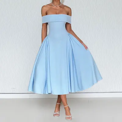 Plus Size Baby Blue Dress Amazon - TikTok Shop