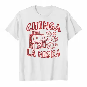 Comfort ColorsChinga La Migra Shirt, Abolish Ice No Human Is Illegal Shirt, End Ice Political Shirt, Liberal Tee, Immigrant Human Rights Tee BLACK WHITE