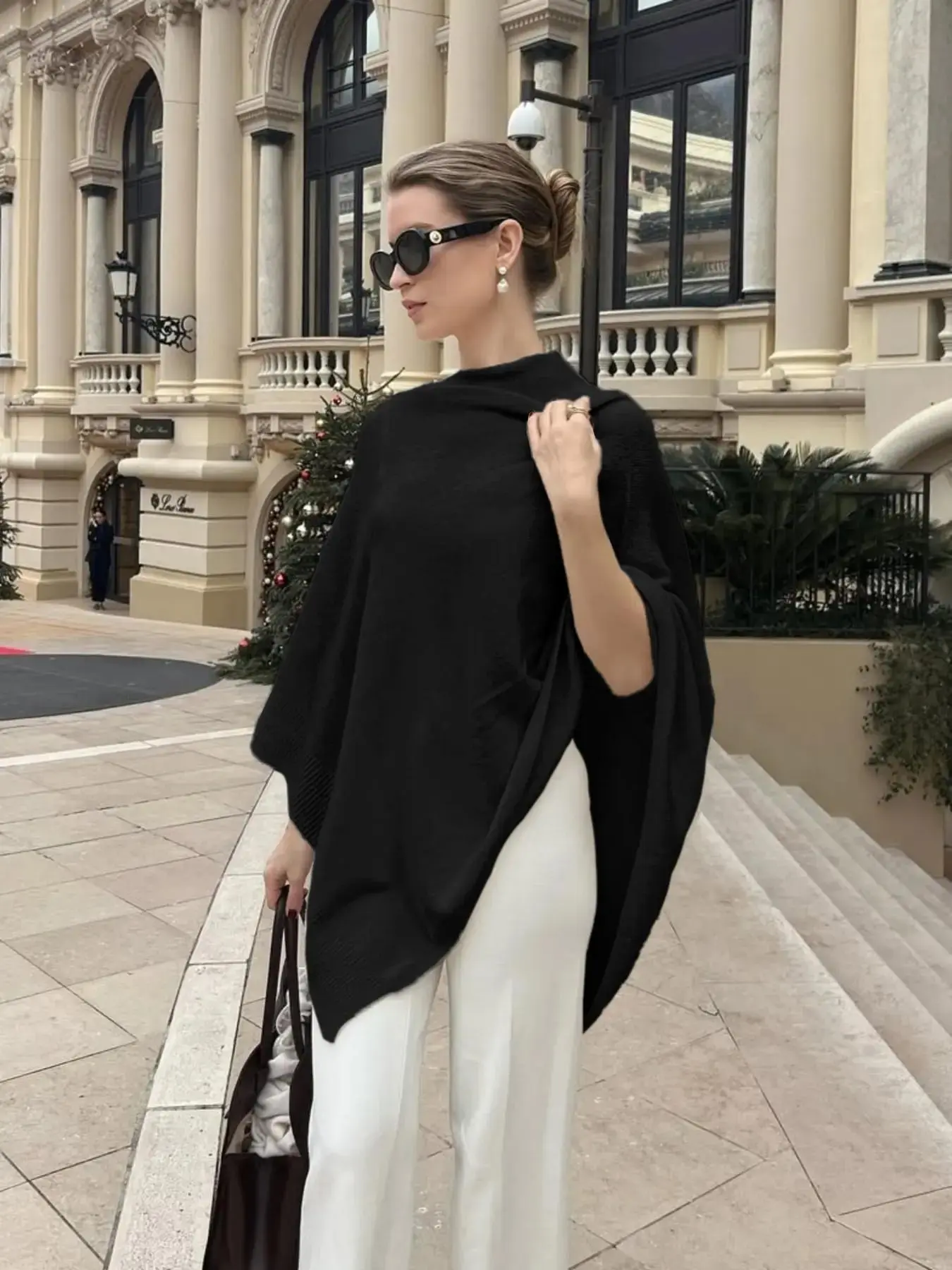2026 Valentine's Day Perfect Gift, Women's Plain Loose Knit Shawl Wrap Scarf for Elegant Winter Fall Fashion Layering, Soft Comfortable Versatile Accessory for Any Outfit, romantic chic timeless cozy essential