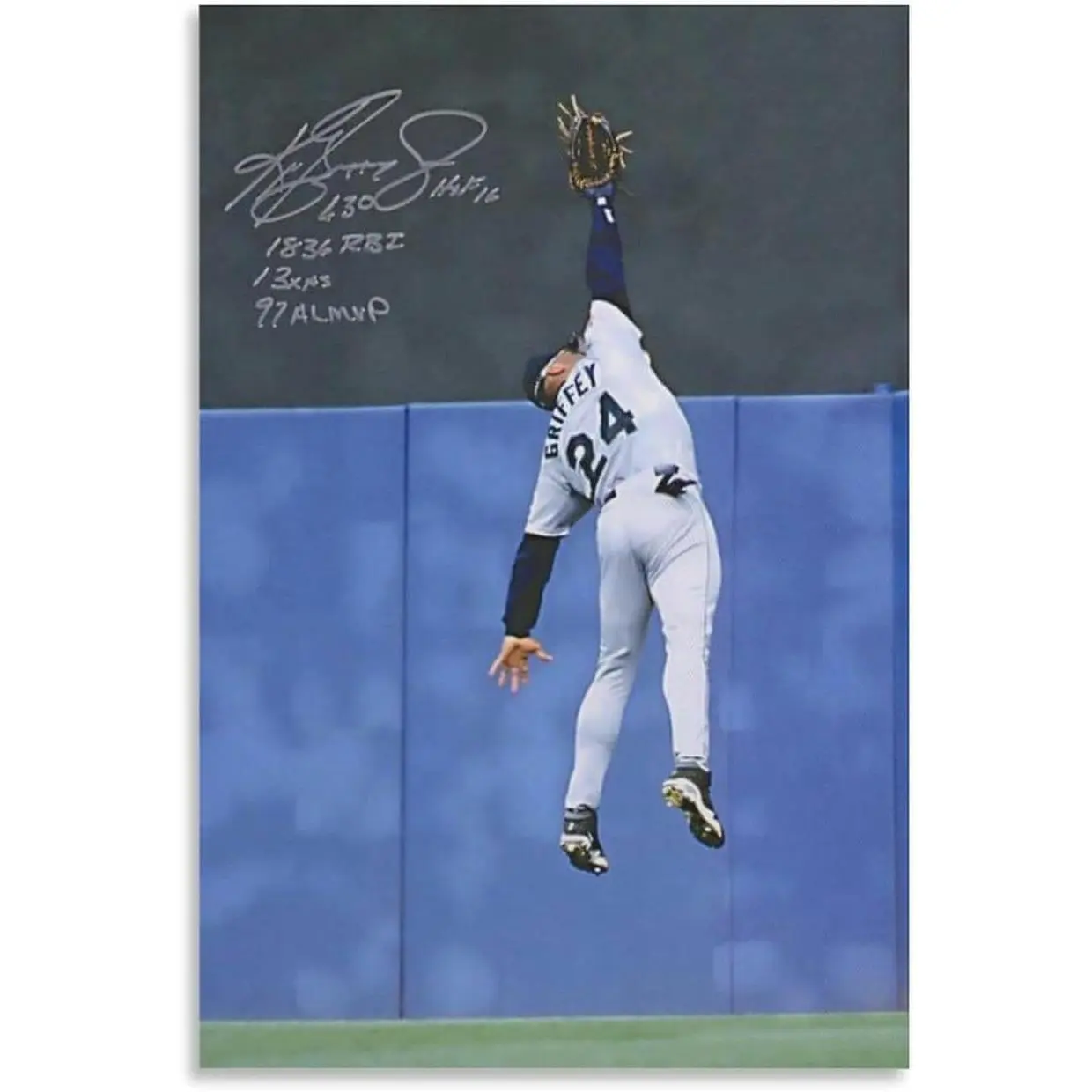Ken Griffey Jr Autograph Posters Canvas Poster Wall Art Picture Prints Hanging Photo Gift Idea Decor Home Posters Artworks