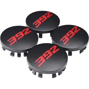 2.5 inches Wheel Center Cap Covers with 392 Emblem Trim for Dodge Charger Challenger Durango Hornet Dart R/T SRT Journey Caliber Avenger and Ram and Jeep Wrangler Gladiator