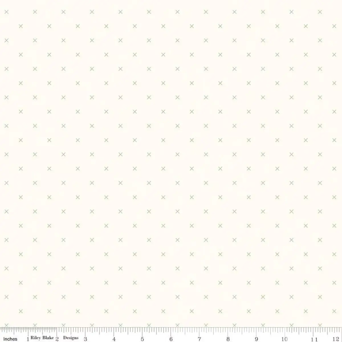 Fabric Riley Blake Basics Riley Green on Cloud Bee Cross Stitch by the Quarter Yard C747-RILEYGREEN