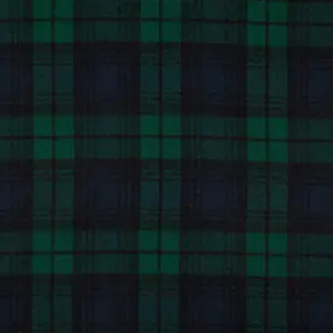 Blue & Green Plaid Flannel Fabric