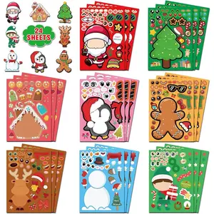 Stocking Stuffers for Kids - Christmas Stickers - DIY Christmas Crafts for Kid - Kids Xmas Decorations Gifts Games Party Favors Supplies (24 Sheets)