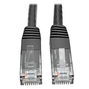 Tripp Lite N200-001-BK 1 ft. CAT6 Ethernet Cable, Male-Male Black Gigabit Molded UTP PVC RJ45, 550 MHz