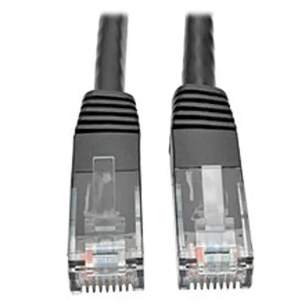 Tripp Lite N200-001-BK 1 ft. CAT6 Ethernet Cable - Male-Male Black Molded UTP PVC RJ45, 550 MHz Bandwidth, High-Speed 10-100base-T Gigabit Link, for Home, Computers