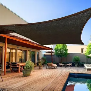 Courtyard Rectangular Sunshade Net, Breathable Square Design for Balconies, Garages, Backyards, Swimming Pools, Privacy Screens