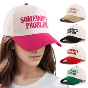 Somebody's Problem Embroidery Baseball Cap - Adjustable Snapback Trucker Hat for Men & Women, Casual Outdoor Sports Hat, Perfect Daily Wear & Christmas Gift