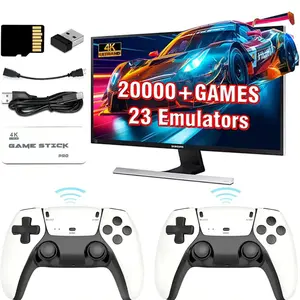 M15 Retro Game Console Stick, 20,000+ Built-in Games, 4K HDMI Output, Wireless Controllers for TV & PC, Handheld Gaming Player, Plug-and-Play Mini Gaming Device with 23+ Emulators classic